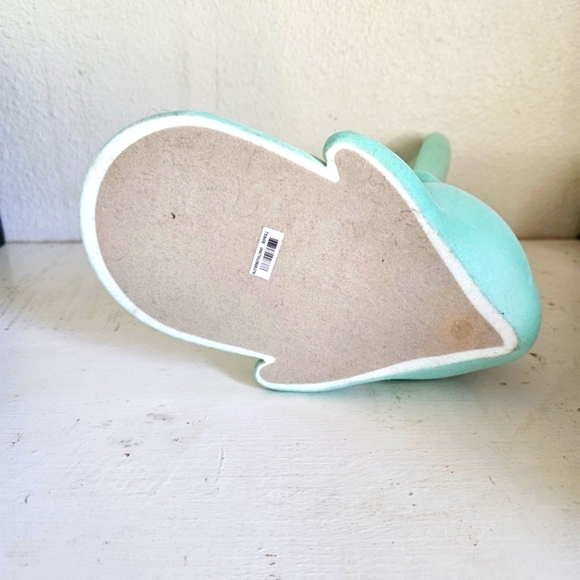 Bath & Body Works rabbit jar candle holder turquoise blue flocked 12 inches - Picture 10 of 10